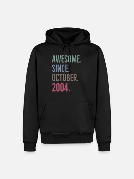 Awesome Since October 2004 - Men’s Premium Organic Hoodie - black
