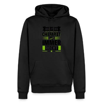 Regel Nummer Eins Der Chefarzt Hat Immer Recht Dok - Männer Premium Bio Hoodie - Schwarz - Vorne - Nico (187cm)