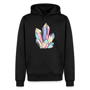 Bunter Kristall Kristall Edelstein Spirituell - Männer Premium Bio Hoodie - Schwarz - Vorne - Nico (187cm)