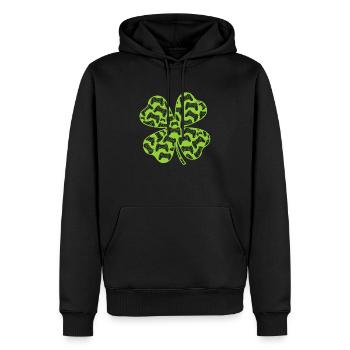 Shamrock Graphic St. Patrick's Day Green Ireland L - Männer Premium Bio Hoodie - Schwarz - Vorne - Nico (187cm)