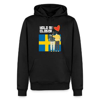 Schweden Eurovision - Männer Premium Bio Hoodie - Schwarz - Vorne - Nico (187cm)