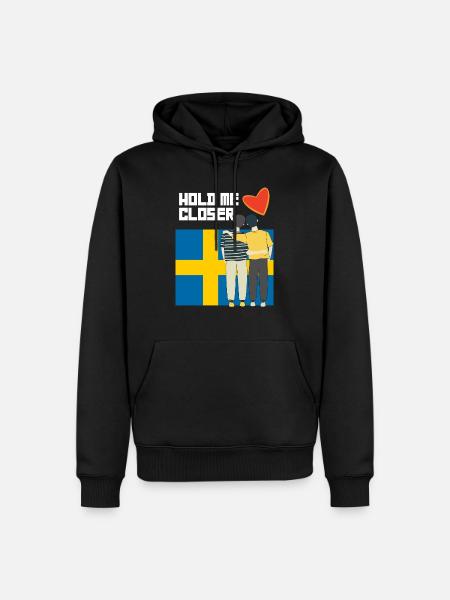 Sverige Eurovision - Herre Premium økologisk hoodie - sort