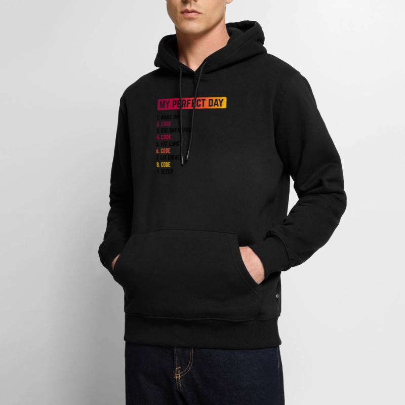 My Perfect Day Wake Up Code Software Developer Pro Männer Premium Bio Hoodie