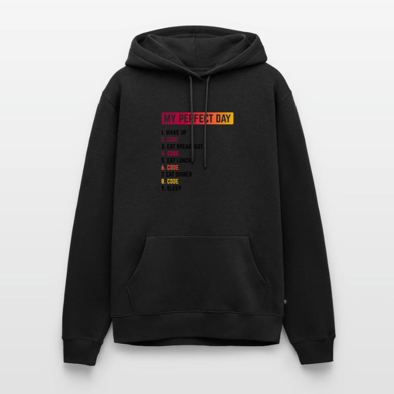 My Perfect Day Wake Up Code Software Developer Pro Männer Premium Bio Hoodie