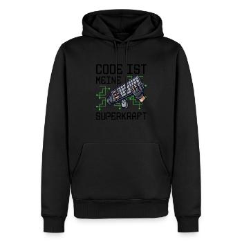 Code Ist Meine Superkraft Software Entwickler Code - Männer Premium Bio Hoodie - Schwarz - Vorne - Nico (187cm)
