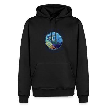 Life Looks Better Underwater Scuba Diver Diving Sn - Männer Premium Bio Hoodie - Schwarz - Vorne - Nico (187cm)