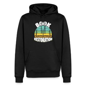 Book Restoration Book-Binding - Men’s Premium Organic Hoodie - black - Front - Nico (187cm)