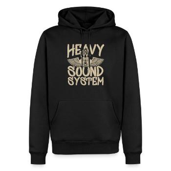 Heavy Sound System Bass Speaker - Men’s Premium Organic Hoodie - black - Front - Nico (187cm)