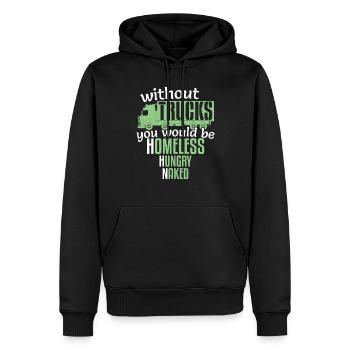 Without Trucks Homeless Hungry - Men’s Premium Organic Hoodie - black - Front - Nico (187cm)