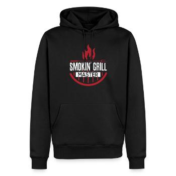 Smokin Grilling Master BBQ Tools - Men’s Premium Organic Hoodie - black - Front - Nico (187cm)