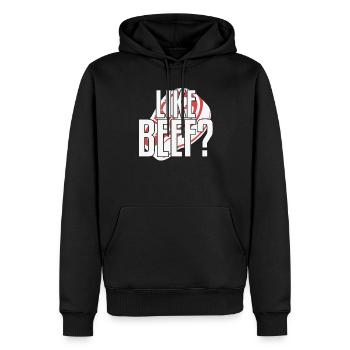 Like Beef Meat Lover BBQ Barbecue - Men’s Premium Organic Hoodie - black - Front - Nico (187cm)