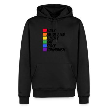 Fully Automated Luxury Gay Space Communism Lesbian - Männer Premium Bio Hoodie - Schwarz - Vorne - Nico (187cm)