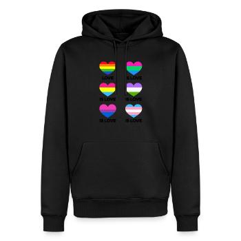 Love Is Love Transgender Diversity Rainbow Gay Lov - Männer Premium Bio Hoodie - Schwarz - Vorne - Nico (187cm)