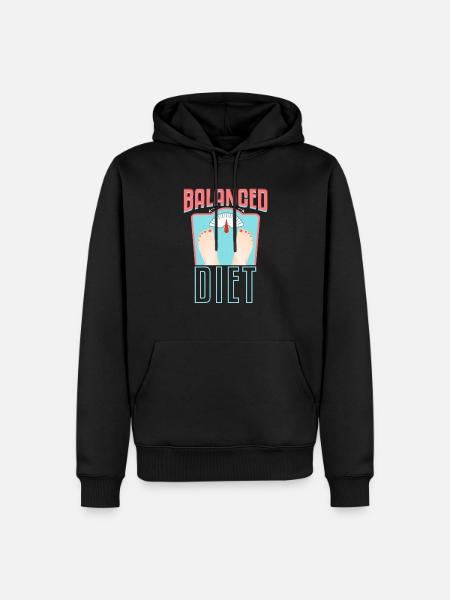Balanced Diet - Men’s Premium Organic Hoodie - black