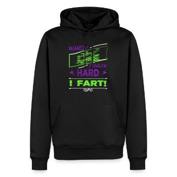 volleyball barbells birthday present idea winter - Men’s Premium Organic Hoodie - black - Front - Nico (187cm)