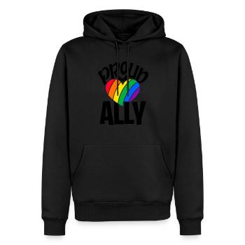 Proud Ally Rainbow Lgbtq Gay Diversity Transgender - Männer Premium Bio Hoodie - Schwarz - Vorne - Nico (187cm)