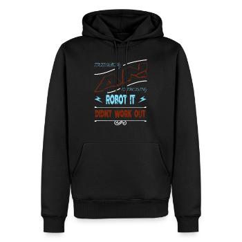 bot happy bday dictons drôles science-fiction présent garçons - Sweat à capuche Premium bio Homme - noir - Devant - Nico (187cm)
