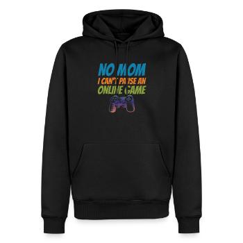 No Mom I Can't Pause An Online Game Video Gamer Ge - Männer Premium Bio Hoodie - Schwarz - Vorne - Nico (187cm)