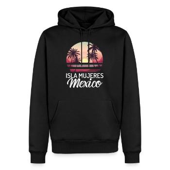 ISLA MUJERES MEXICO T-SHIRT - Männer Premium Bio Hoodie - Schwarz - Vorne - Nico (187cm)
