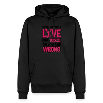 Either You Live Cheer Leading Or You Are Wrong Gym - Männer Premium Bio Hoodie - Schwarz - Vorne - Nico (187cm)