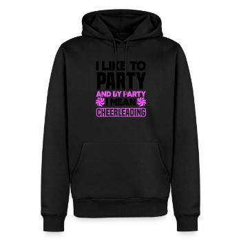 I Like To Party And By Party I Mean Cheerleading G - Männer Premium Bio Hoodie - Schwarz - Vorne - Nico (187cm)