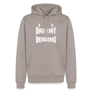 There Is Always Beading - Men’s Premium Organic Hoodie - taupe - Front - Nico (187cm)