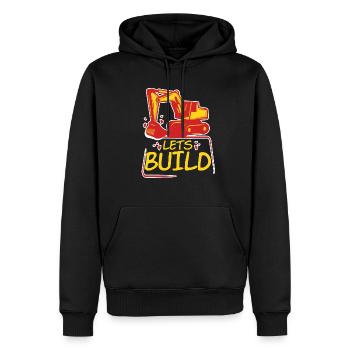 Lets Build Construction Worker - Men’s Premium Organic Hoodie - black - Front - Nico (187cm)