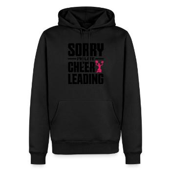 Sorry I'm Late Cheer Leading Cheerleader Gymnastic - Männer Premium Bio Hoodie - Schwarz - Vorne - Nico (187cm)