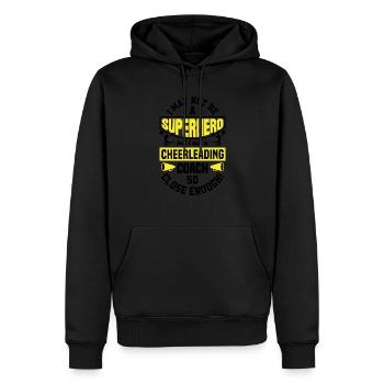 I May Not Be A Superhero But I Am A Cheerleading C - Männer Premium Bio Hoodie - Schwarz - Vorne - Nico (187cm)