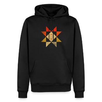 Retro Graphic Knitting Wool Quilting Stitching Sew - Männer Premium Bio Hoodie - Schwarz - Vorne - Nico (187cm)