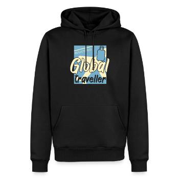 Global Traveller Luggage - Men’s Premium Organic Hoodie - black - Front - Nico (187cm)
