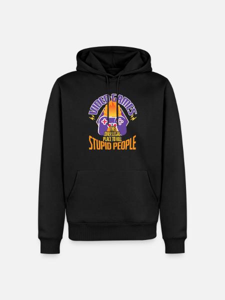 Games The Only Legal Place - Men’s Premium Organic Hoodie - black