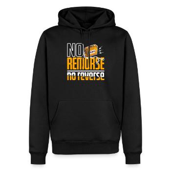 Remorse No Reverse Walkman Cassette - Men’s Premium Organic Hoodie - black - Front - Nico (187cm)