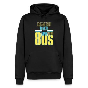Back To The 80s Retro Walkman - Men’s Premium Organic Hoodie - black - Front - Nico (187cm)