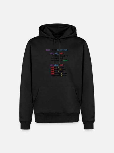 Developer Graphic Coder Programmer Computer Geek P - Männer Premium Bio Hoodie - Schwarz