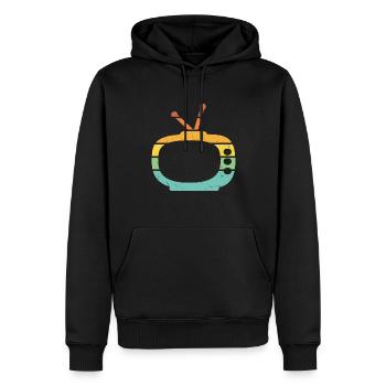 Television Art Work TV - Men’s Premium Organic Hoodie - black - Front - Nico (187cm)