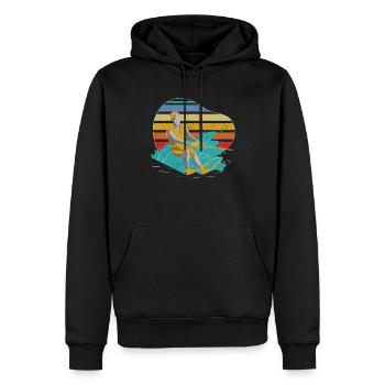 Water Skiing Summer Fun - Men’s Premium Organic Hoodie - black - Front - Nico (187cm)