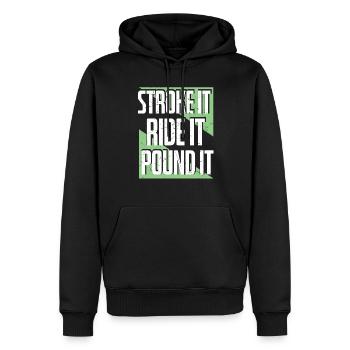 It Ride It Pound It Triathlon - Men’s Premium Organic Hoodie - black - Front - Nico (187cm)