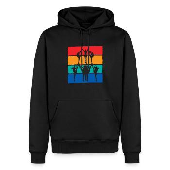 Cheer Squad Cheerleader Cheerleading Cheerdance Gy - Männer Premium Bio Hoodie - Schwarz - Vorne - Nico (187cm)