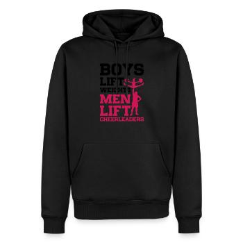 Boys Lift Weights Men Lift Cheerleaders Gymnast Ch - Männer Premium Bio Hoodie - Schwarz - Vorne - Nico (187cm)