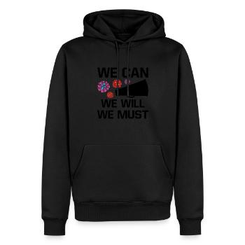 We Can We Must We Will Cheerleading Cheerleader Da - Männer Premium Bio Hoodie - Schwarz - Vorne - Nico (187cm)