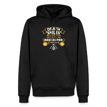 Smiles At Us Beekeeper - Men’s Premium Organic Hoodie - black - Front - Nico (187cm)