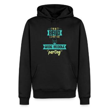 Bald Just Wide Middle Parting - Men’s Premium Organic Hoodie - black - Front - Nico (187cm)