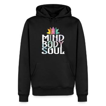 Mind Body Soul Meditate Spirituality Relaxation Me - Männer Premium Bio Hoodie - Schwarz - Vorne - Nico (187cm)