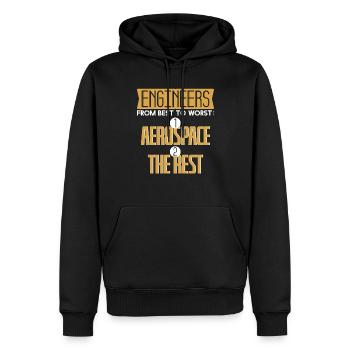 Engineers Best To Worst Aerospace Rest - Men’s Premium Organic Hoodie - black - Front - Nico (187cm)