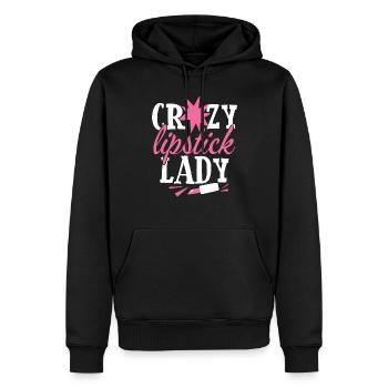 Vintage Lipstick Artwork Distressed - Men’s Premium Organic Hoodie - black - Front - Nico (187cm)
