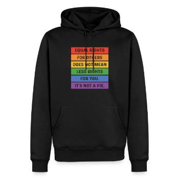 Equal Rights For Others Does Not Mean Less Rights - Männer Premium Bio Hoodie - Schwarz - Vorne - Nico (187cm)
