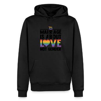 Marriage Is About Love Not Gender Lgbtq Diversity - Männer Premium Bio Hoodie - Schwarz - Vorne - Nico (187cm)