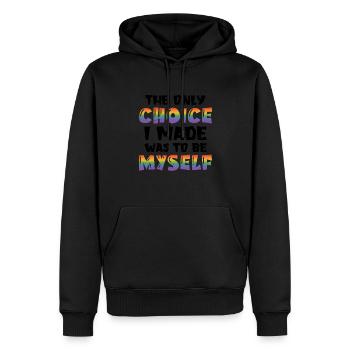 The Only Choice I Made Was To Be Myself Bisexual G - Männer Premium Bio Hoodie - Schwarz - Vorne - Nico (187cm)
