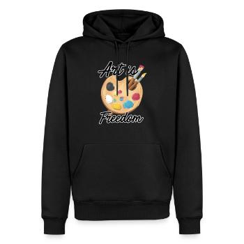 Art Is Freedom Artist Brush Colors Master Painter - Männer Premium Bio Hoodie - Schwarz - Vorne - Nico (187cm)